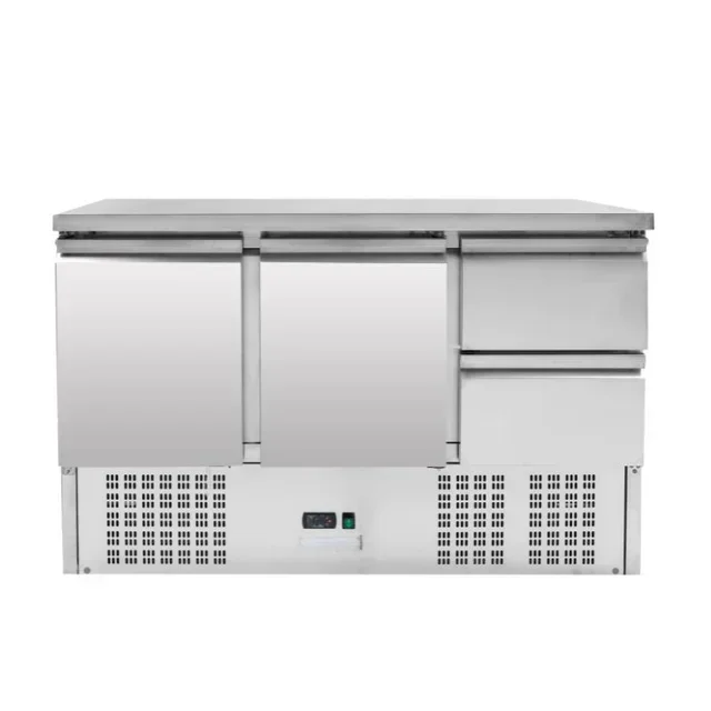 Refrigerated Counter 2 Doors + 2 GN 1/2 Drawers - Professional Positive Cooling