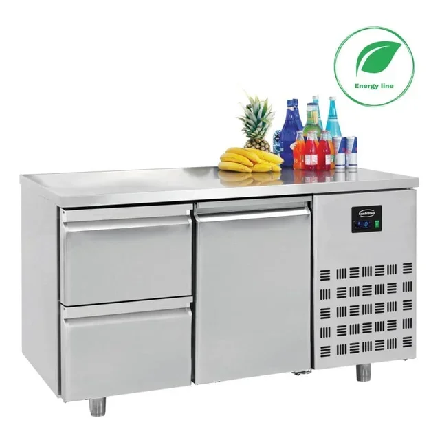 Table Réfrigérée Positive 281 Litres GN 1/1 - 1 Porte et 2 Tiroirs