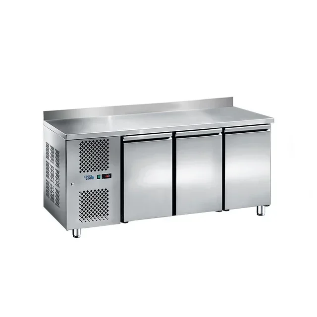 Table Réfrigérée Positive 3 Portes GN 1/1 Dosseret Inclus - Groupe Frigorifique Gauche - Largeur 700 mm