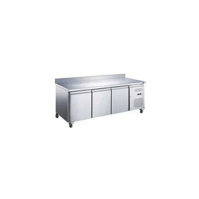 Refrigerated Preparation Table 3 Doors - Stainless Steel Backsplash - Depth 600 mm