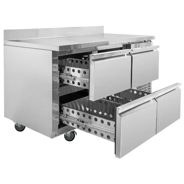 Armário Refrigerado Positivo 4 Gavetas com Painel de Aço Inoxidável