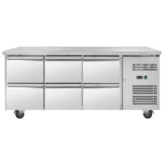 Mesa Refrigerada Positiva Profesional 6 Cajones Gastronorm