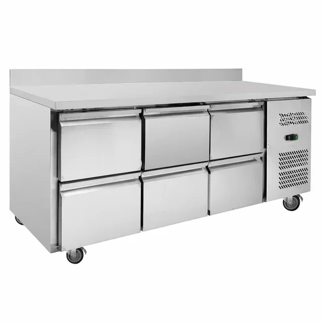 Mesa Refrigerada 6 Cajones con Peto - Encimera Refrigerada Profesional