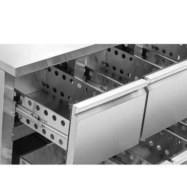 Mesa Refrigerada 6 Cajones con Peto - Encimera Refrigerada Profesional