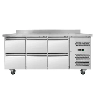Mesa Refrigerada 6 Cajones con Peto - Encimera Refrigerada Profesional