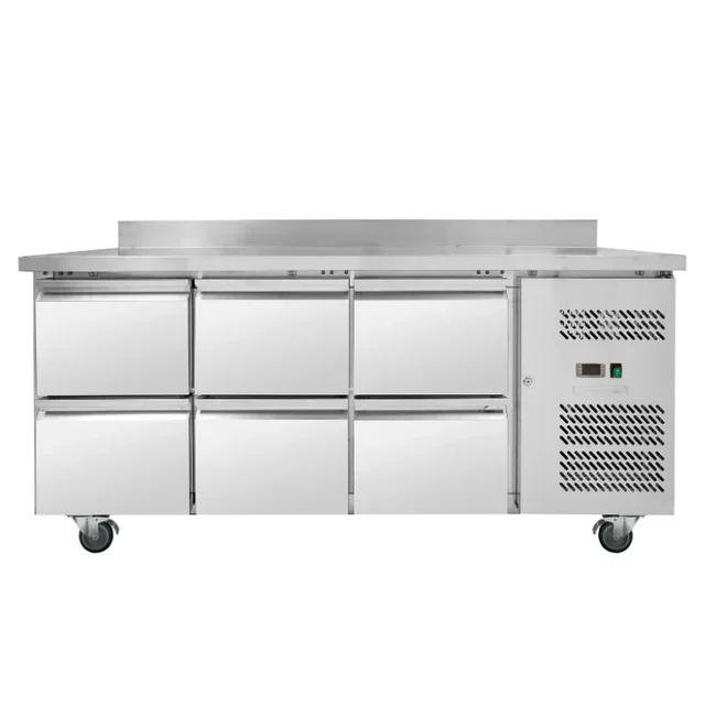 Mesa Refrigerada 6 Cajones con Peto - Encimera Refrigerada Profesional