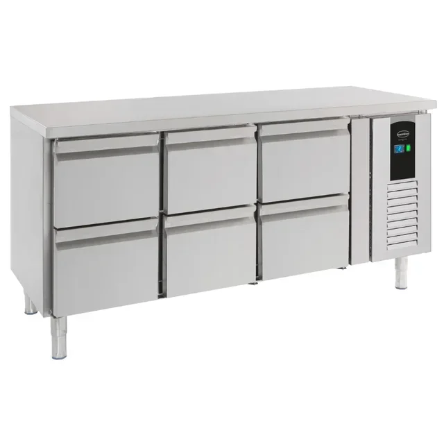 Refrigerated Table 6 Drawers Positive Energy Line - Capacity 291 Liters