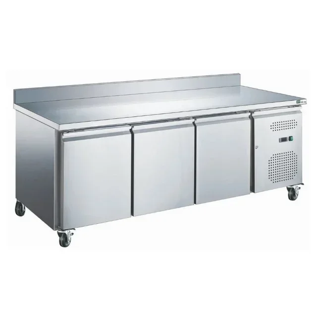 600mm Countertop Refrigerated Display Case - 3 Doors - With Stainless Steel Upstand