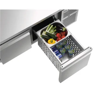 Refrigerated Cabinet Positive Temperature Two-Tone 2 Doors Gastronorm 1/1 on Plinth