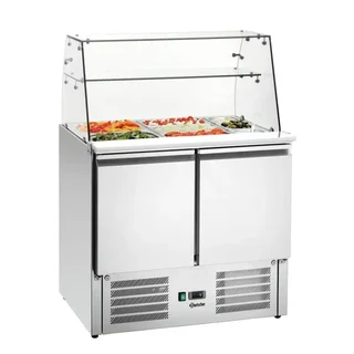 Saladette Refrigerata 2 Porte | 2 Vaschette GN 1/1 + 3 Vaschette GN 1/6