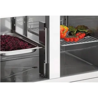 Saladette Refrigerata 2 Porte | 2 Vaschette GN 1/1 + 3 Vaschette GN 1/6