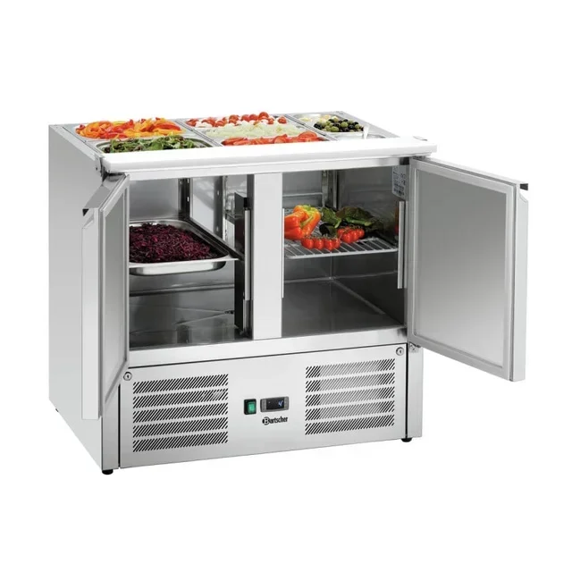 Saladette Refrigerata 2 Porte | 2 Vaschette GN 1/1 + 3 Vaschette GN 1/6