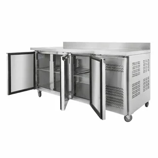 Mesa Refrigerada Profissional 3 Portas GN 1/1 - Profundidade 700 mm com Painel Traseiro