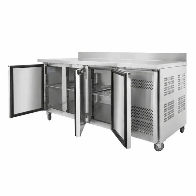 Mesa Refrigerada Profissional 3 Portas GN 1/1 - Profundidade 700 mm com Painel Traseiro