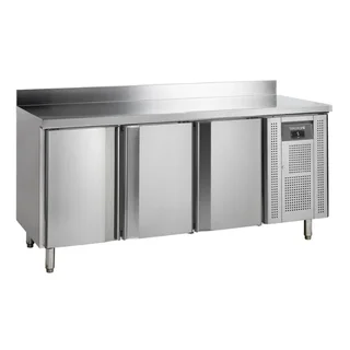 Table Réfrigérée Professionnelle 3 Portes GN 1/1 avec Dosseret Inox