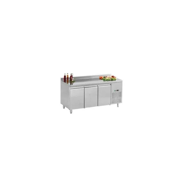 Professional Refrigerated Table 600mm - 3 Doors with Rear Upstand
