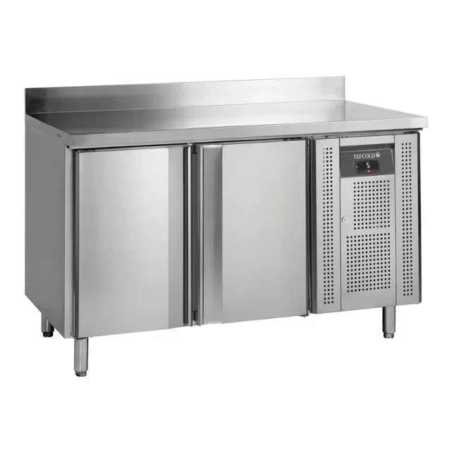 Professional Refrigerated Prep Table 2 Doors - Stainless Steel Backsplash - GN 1/1 Compatible