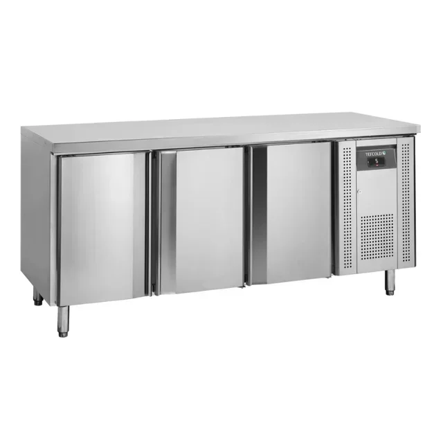 Professional Stainless Steel Refrigerated Table - 3 Doors - Gastronorm 1/1 Compatible