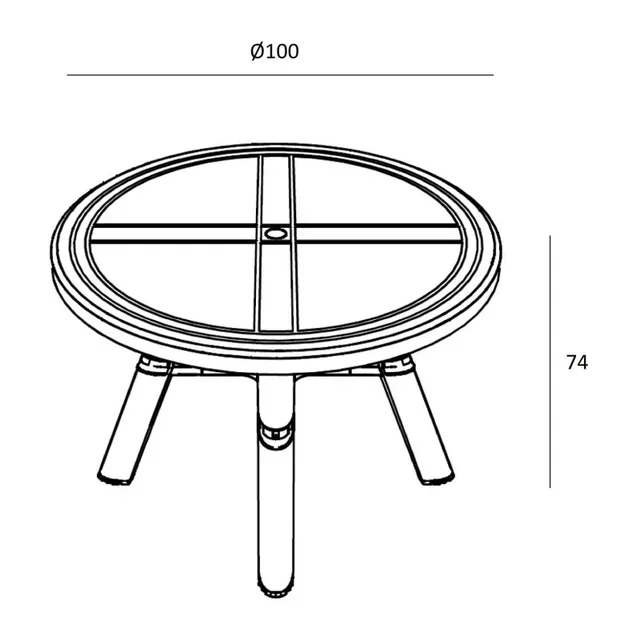 Jazmin Round Table Diameter 100 cm White
