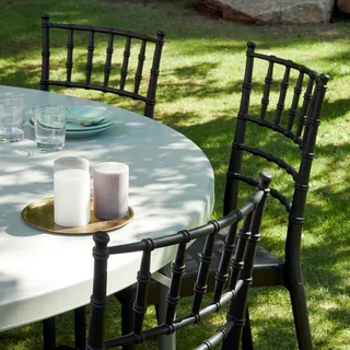 Round Folding Garden Table Verdi - Diameter 150 cm - White Color