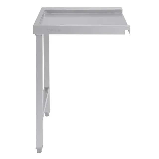 Mesa de Salida Derecha para Lavavajillas de Capota - Ancho 600 mm