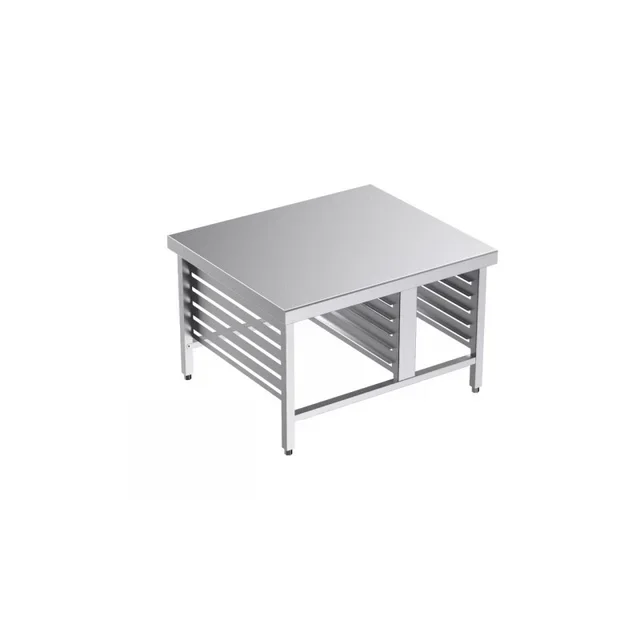 Table Support Four Professionnel 6 Glissières GN 1/1 + 6 GN 2/1 - 1100x950x700 mm