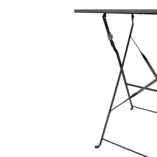 Square Outdoor Table In Black Steel - 60 cm
