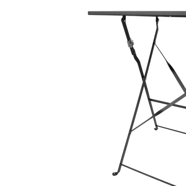Square Outdoor Table In Black Steel - 60 cm