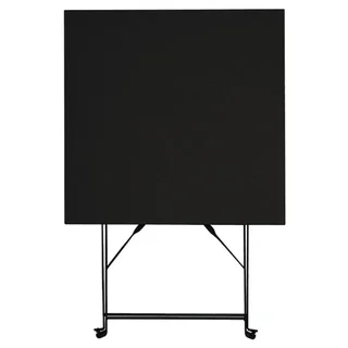 Square Outdoor Table In Black Steel - 60 cm