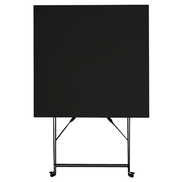 Square Outdoor Table In Black Steel - 60 cm