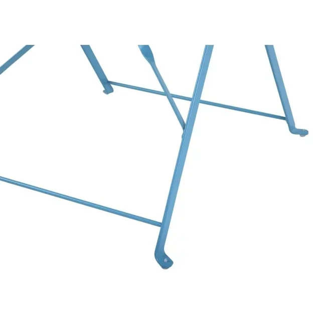 Tavolo Quadrato da Terrazzo Acciaio Blu Turchese 60cm