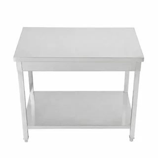 Mesa de Trabajo de Acero Inoxidable con Estante Inferior - Profundidad 700 mm - Ancho 600 mm