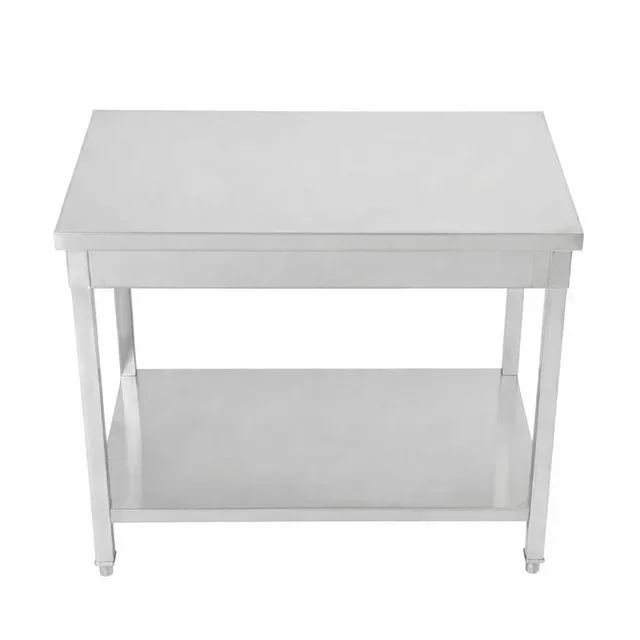 Mesa de Trabajo de Acero Inoxidable con Estante Inferior - Profundidad 700 mm - Ancho 600 mm