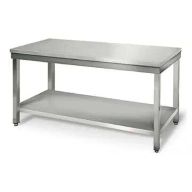 Table de Travail Inox avec Étagère Inférieure - Profondeur 600 mm - Longueur 1600 mm
