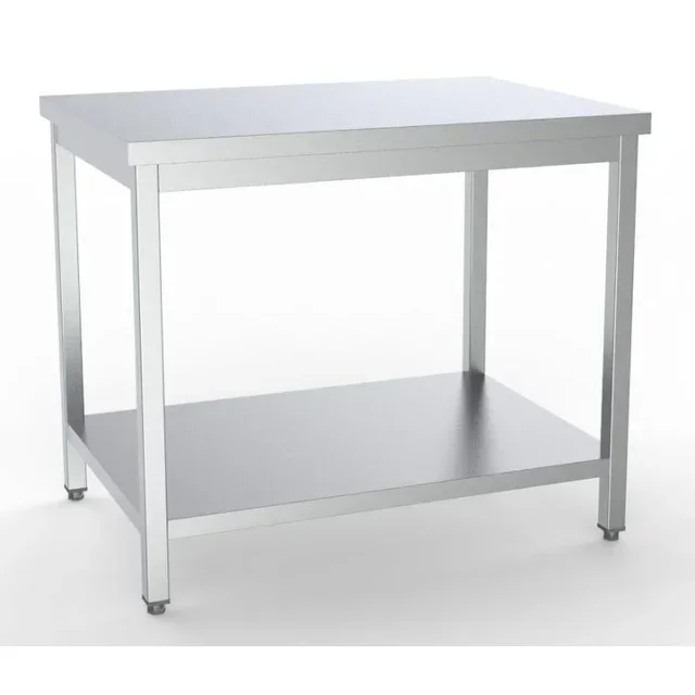 Table de Travail Inox avec Étagère Inférieure - 800 x 700 mm