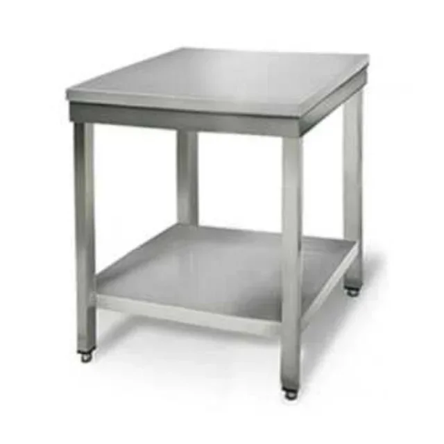Table de Travail Inox avec Etagère Inférieure - Profondeur 60 cm - Longueur 60 cm