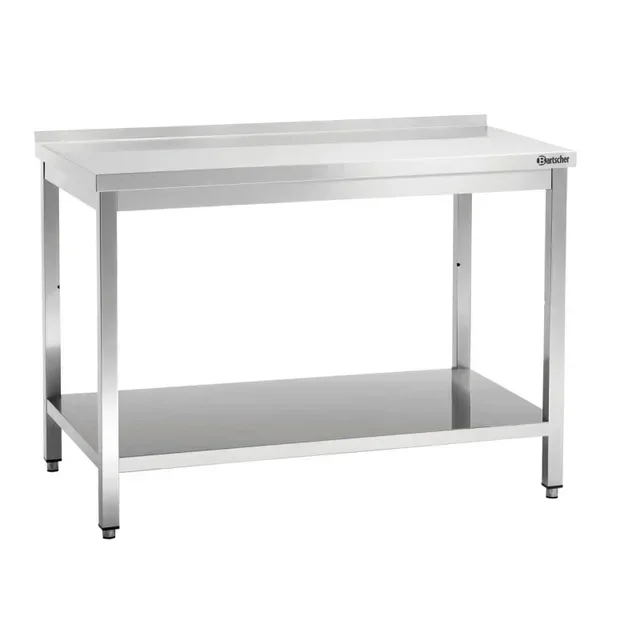 Table de Travail Professionnelle Inox avec Étagère Inférieure et Dosseret - Profondeur 700 mm - Longueur 1400 mm