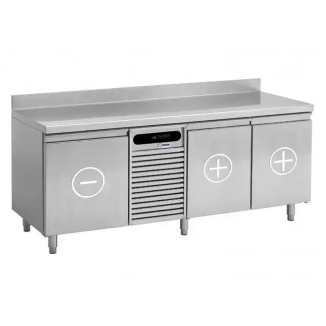 Table de Travail Réfrigérée 2 Tiroirs Positifs + 1 Tiroir Négatif - Bi-Température