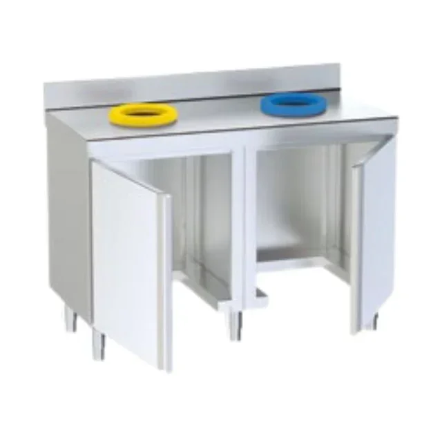 Central Sorting Table with 2 Compartments and Doors - 1200 x 600 mm