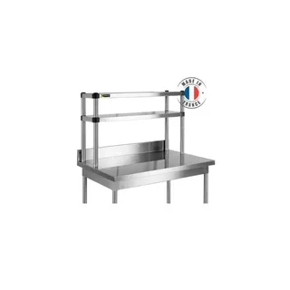Stainless Steel Wall Shelf for Tables - Length 200 cm - Height 60 cm