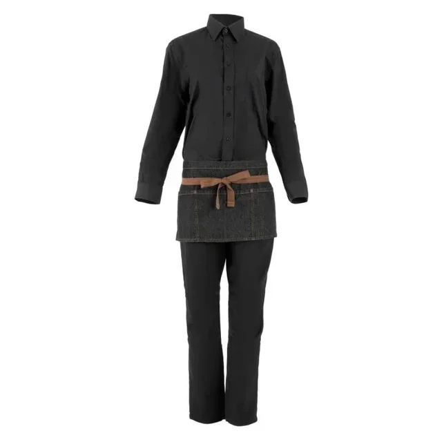 Tablier de Bar Memphis Noir en Coton - 585 x 305 mm