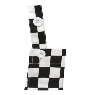 Children's Apron Black and White Check Pattern