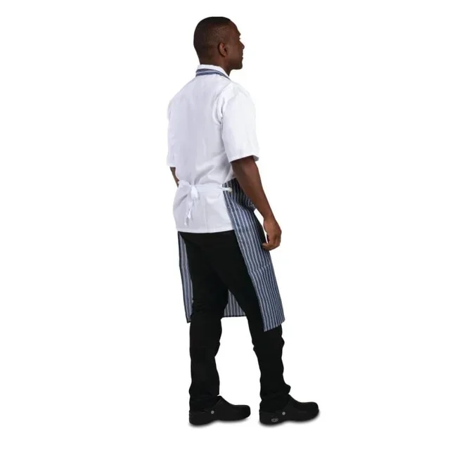 Delantal Babero Impermeable Rayas Azules y Blancas - 1016 x 711 mm