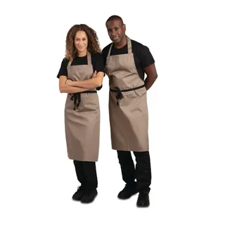 Bib Apron Camel Color in Polyester-Cotton Blend - Size 71.1 x 96.5 cm