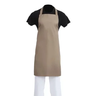 Bib Apron Camel Color in Polyester-Cotton Blend - Size 71.1 x 96.5 cm