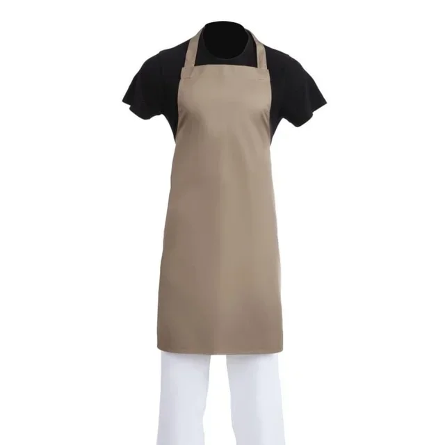Bib Apron Camel Color in Polyester-Cotton Blend - Size 71.1 x 96.5 cm