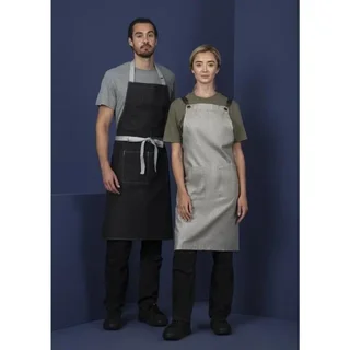 Denim Bib Apron Southside Polycotton Black 700x1000 mm