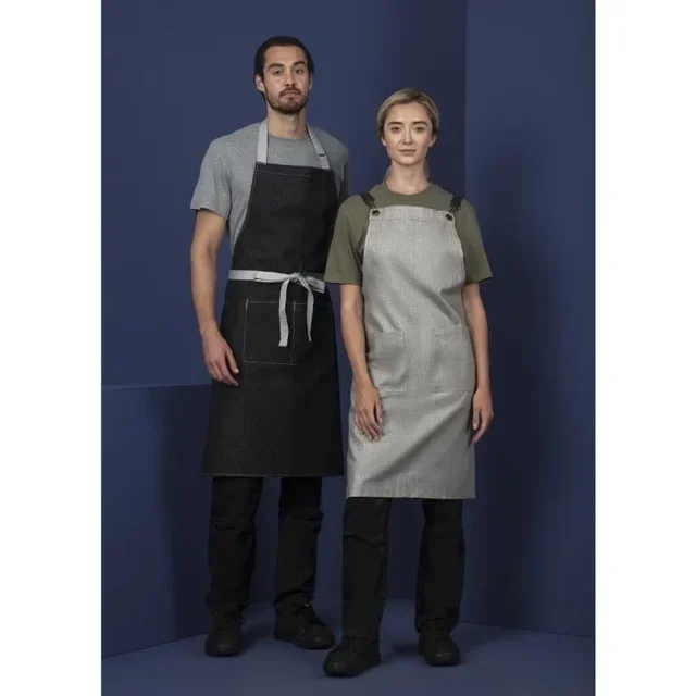 Denim Bib Apron Southside Polycotton Black 700x1000 mm