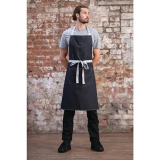 Denim Bib Apron Southside Polycotton Black 700x1000 mm