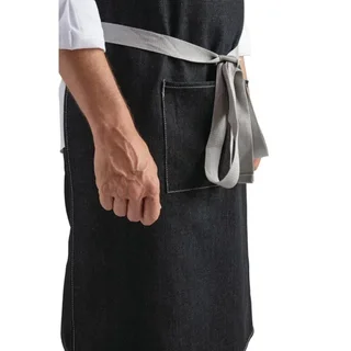 Denim Bib Apron Southside Polycotton Black 700x1000 mm